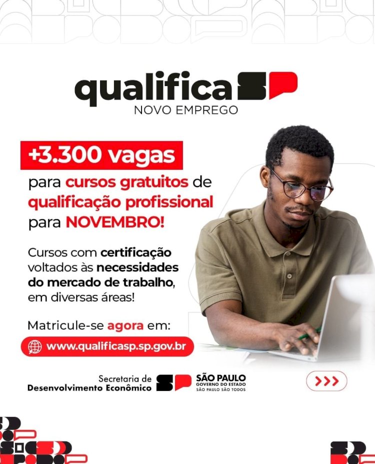 Programa 'Novo Emprego' Oferece Cursos Gratuitos de Qualificação Profissional