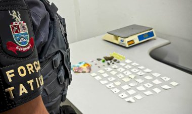 FORÇA TÁTICA PRENDE DOIS HOMENS POR TRÁFICO DE DROGAS EM BOM JESUS DOS PERDÕES