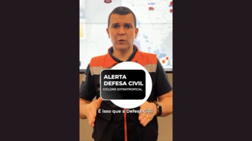 ALERTA DA DEFESA CIVIL: MUDANÇA NO TEMPO NO ESTADO DE SÃO PAULO.