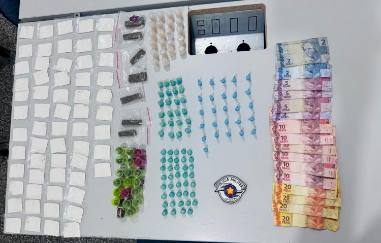 POLÍCIA MILITAR PRENDE INDIVÍDUO POR TRÁFICO DE DROGAS EM BOM JESUS DOS PERDÕES